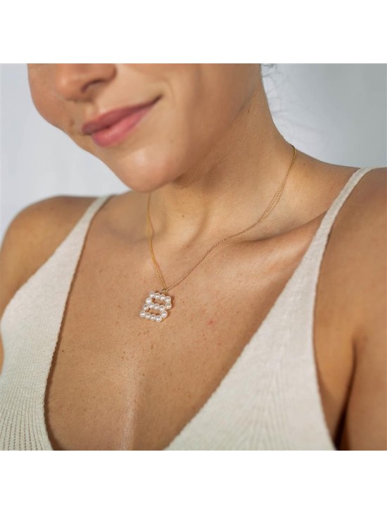 Colgante Luxenter Letra B PX005Y114B00 Plata de Ley Dorada | Joyería Parejo