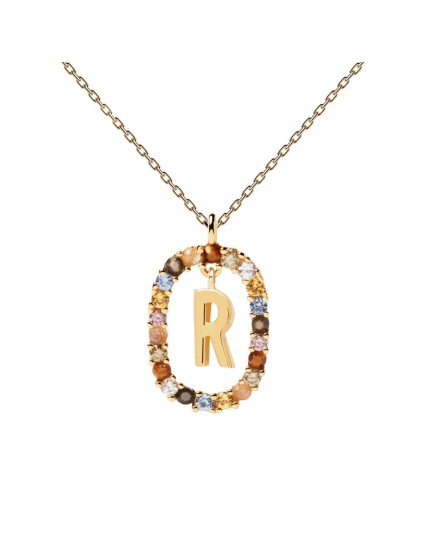 Collar P D Paola Letra R Plata 925MM Dorada | Joyería Parejo