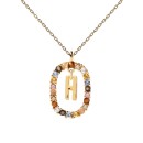 Collar P D Paola Letra H Plata 925MM Dorada