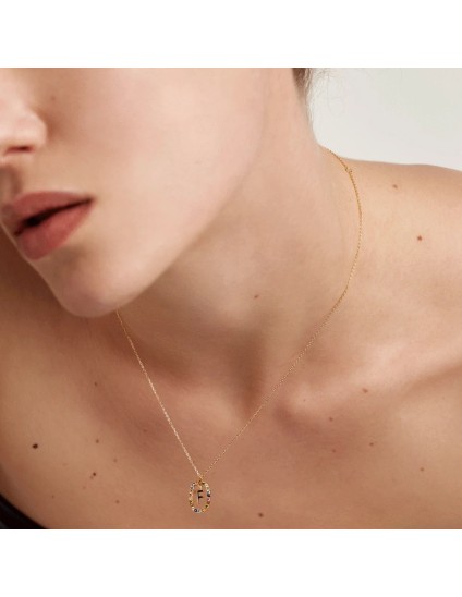 Collar P D Paola Letra F Plata 925MM Dorada | Joyería Parejo