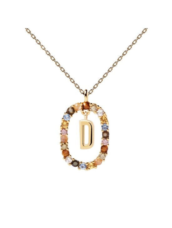 Collar P D Paola Letra D Plata 925MM Dorada | Joyería Parejo
