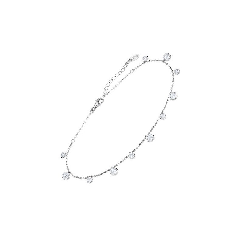 Tobillera Lotus Silver LP3243-8/1 Circonita | Joyería Parejo