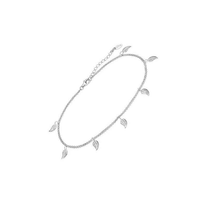 Tobillera Lotus Silver LP3242-8/1 Hoja | Joyería Parejo