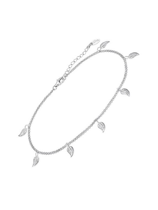Tobillera Lotus Silver LP3242-8/1 Hoja | Joyería Parejo