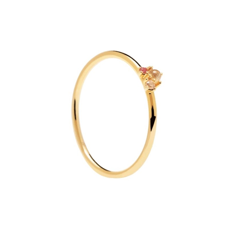 Anillo PDPaola Rosé Blush Plata 925MM Dorado Talla 12