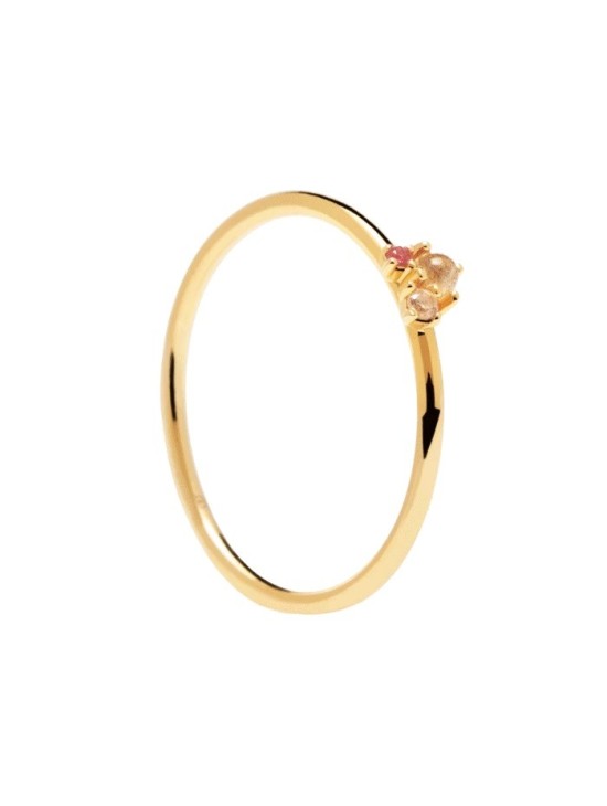 Anillo PDPaola Rosé Blush Plata 925MM Dorado Talla 12