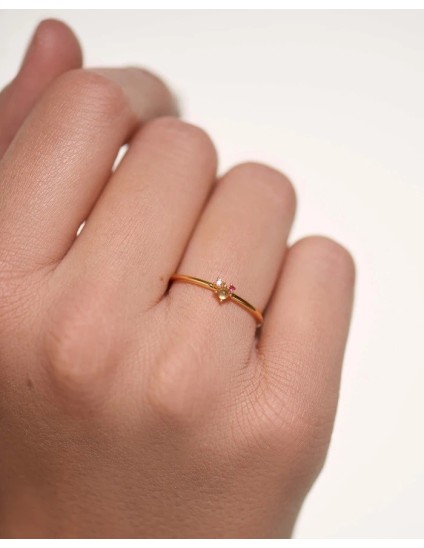 Anillo PDPaola Rosé Blush Plata 925MM Dorado Talla 16