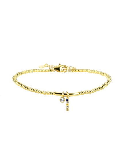 Pulsera Luxenter Letra I BH184Y20I00 Plata de Ley Dorado