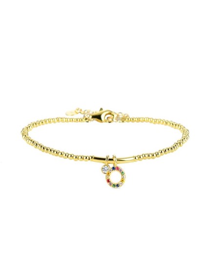 Pulsera Luxenter Letra O BH184Y20O00 Plata de Ley Dorado