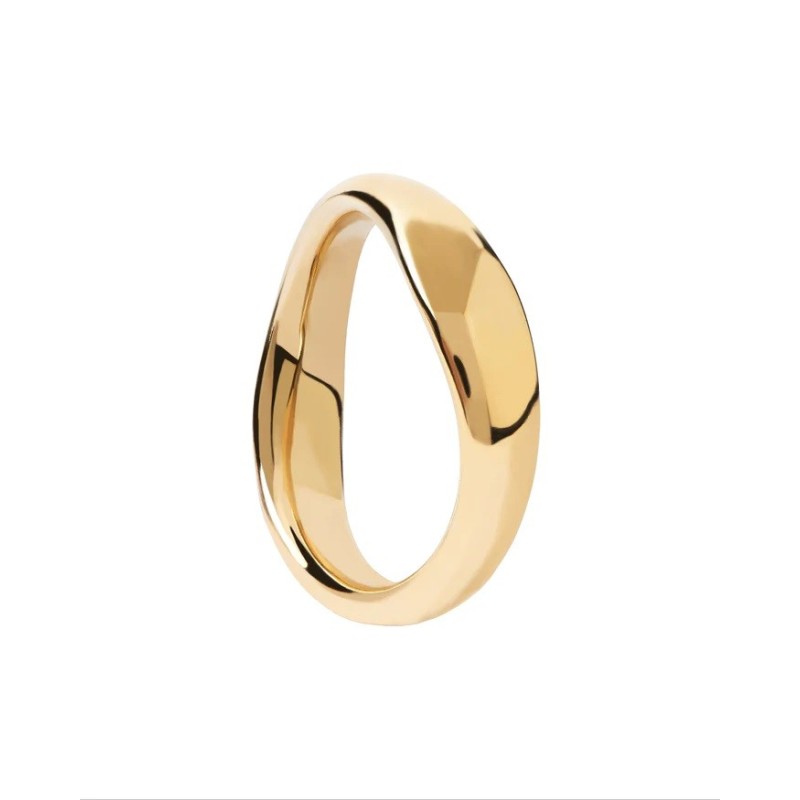 Anillo PDPaola Pirouette Plata 925MM Dorado Talla 10