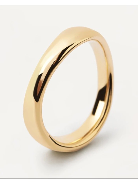 Anillo PDPaola Pirouette Plata 925MM Dorado Talla 10