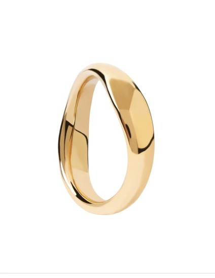 Anillo PDPaola Pirouette Plata 925MM Dorado Talla 12