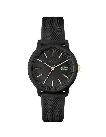 Reloj de mujer Lacoste.12.12 Negro  con correa de silicona