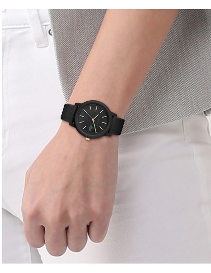 Reloj de mujer Lacoste.12.12 Negro  con correa de silicona