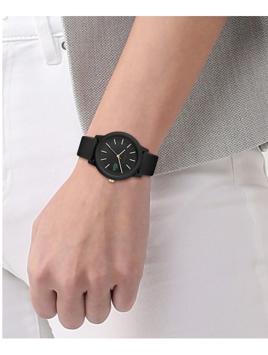 Reloj de mujer Lacoste.12.12 Negro  con correa de silicona