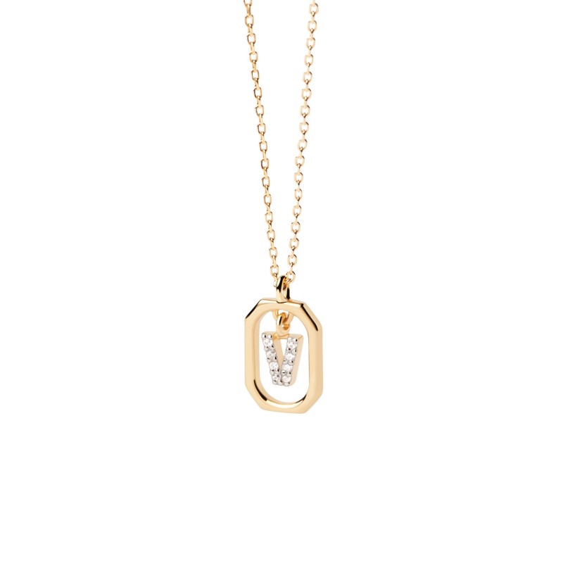 Collar PDPaola Mini Letter V | Joyería Parejo