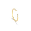 Anillo Radiant Mujer RY000077 Plata - 3 Circonitas Blancas, Ajustable
