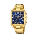 Reloj Lotus Hombre 18853/2 Chrono - Acero 38mm, Azul, Correa Dorada