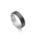Anillo Hombre Viceroy Fashion 75327A02010 - Acero e Ip Negro, Magnum, Talla 20