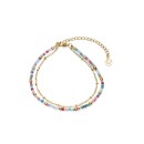 Tobillera Mujer Viceroy Kiss 14044T01012 - Acero Ip Dorado Multicolor 19+5CM