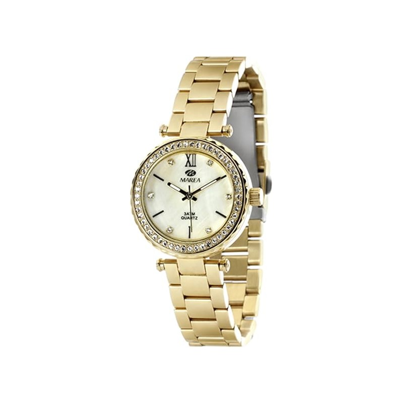 Relógio Marea Senhora B54008/2 Dourado com Bisel de Zircónias