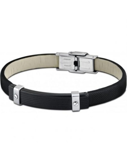 Pulseira Lotus Style LS1730/2/2 em Couro Preto | Compre Já!