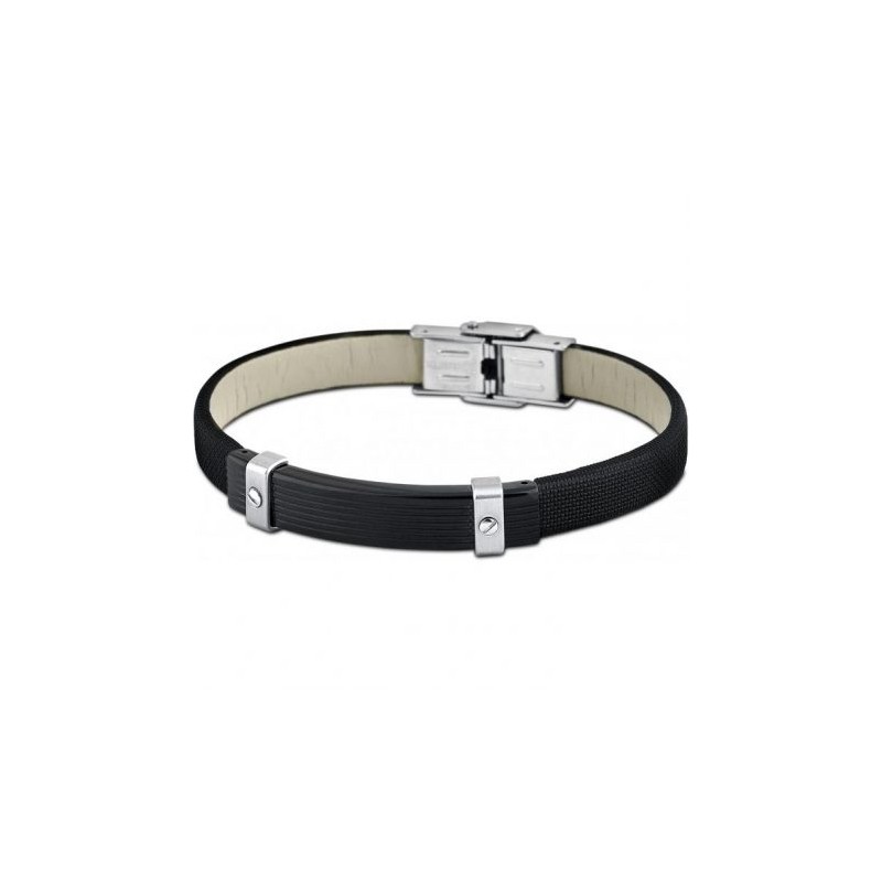 Pulseira Lotus Style LS1730/2/2 em Couro Preto | Compre Já!