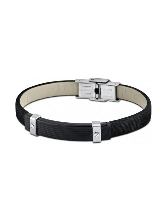 Pulseira Lotus Style LS1730/2/2 em Couro Preto | Compre Já!