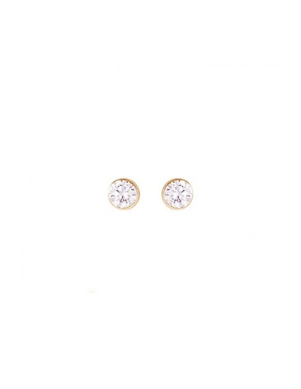 Brincos Bebé Ouro 18K com Zircónia - Compra Online Seguro
