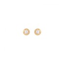 Brincos de Ouro para bebé Estrela vazada com Zircónia 18K. 1836