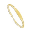 Esclava niños Oro 18K. 750Mls. Placa lisa para grabar