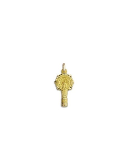 Medalla de la Virgen del Pilar de Zaragoza Silueta Oro 18k