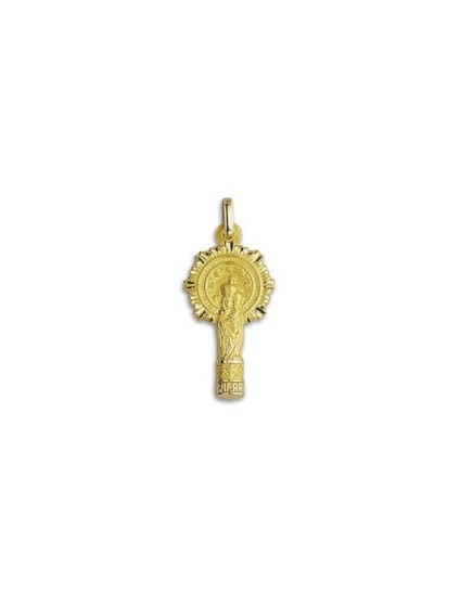 Medalla de la Virgen del Pilar de Zaragoza Silueta Oro 18k