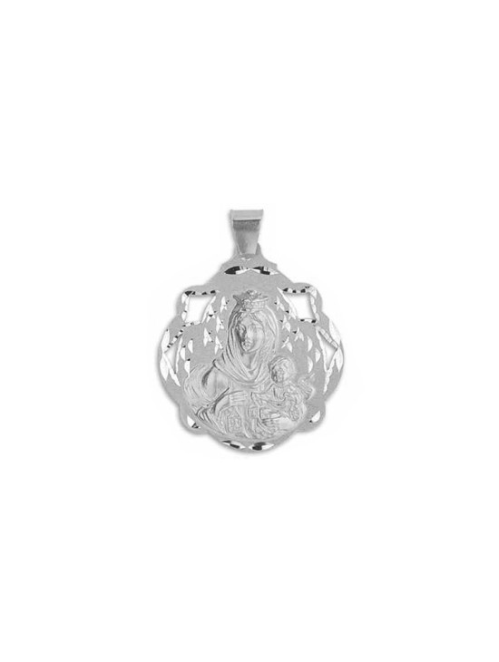 Medalha Calada da Virgem do Carmo em Prata de Lei | Joyería Parejo