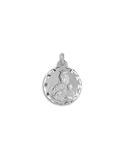 Medalla de la Virgen del Carmen Redonda Plata de Ley | Joyería Parejo