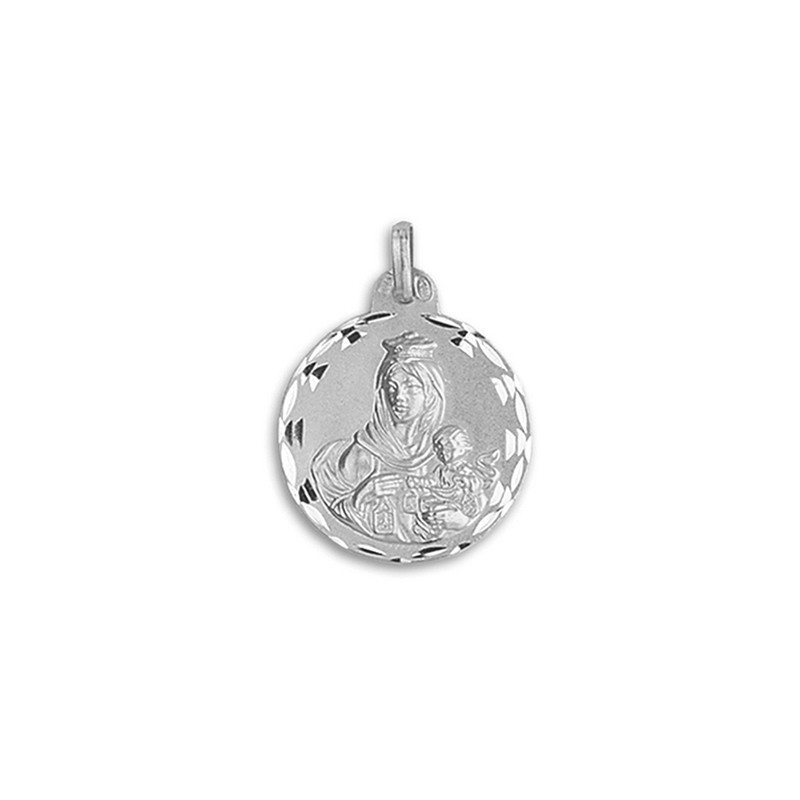 Medalla de la Virgen del Carmen Redonda Plata de Ley | Joyería Parejo
