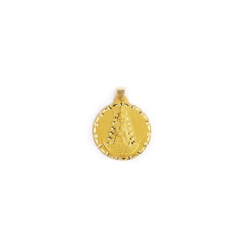 Medalla Virgen del Rocio Oro 18k - Envío Gratis