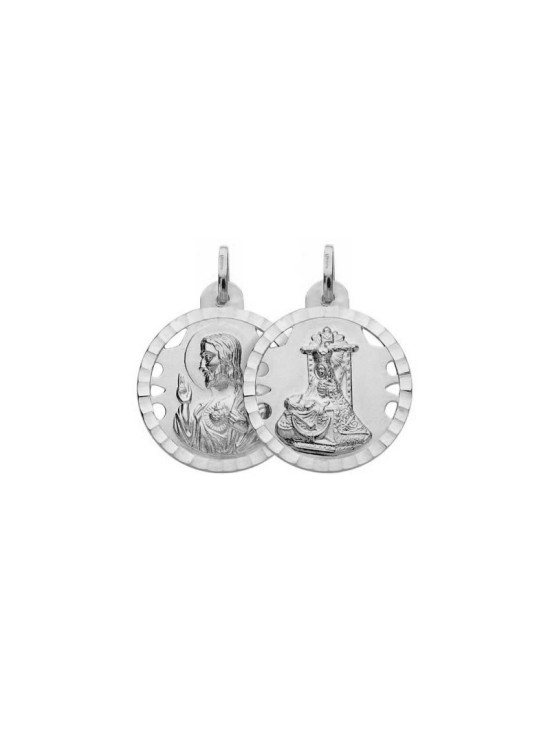 Medalha Angústias Coração Sagrado em Prata | Joyería Parejo
