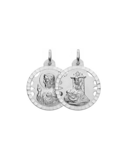 Medalha Angústias Coração Sagrado em Prata | Joyería Parejo
