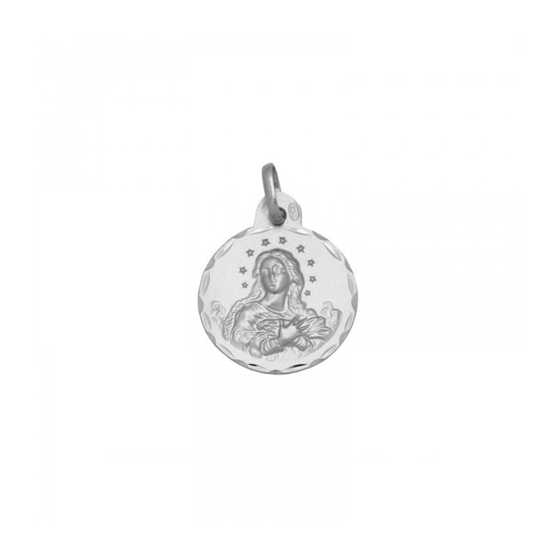Medalha Virgem Puríssima Prata 925 - Compre Online Já