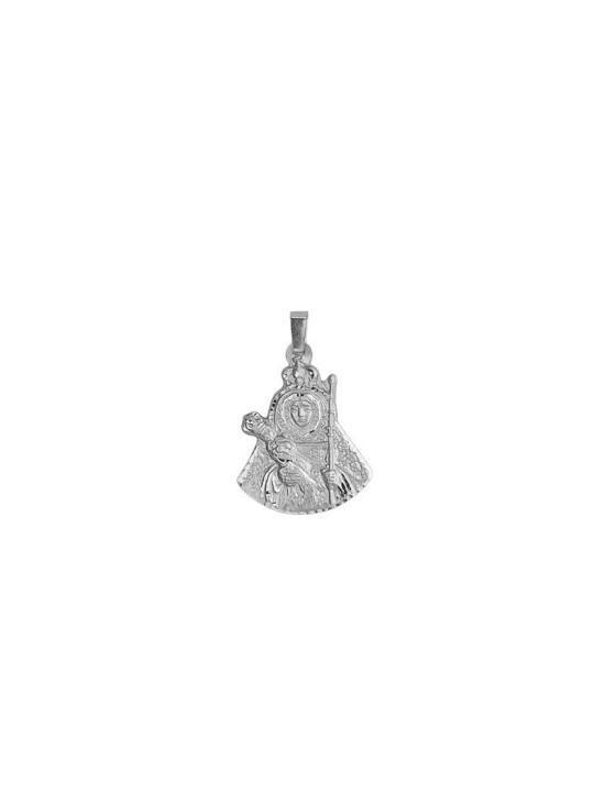 Medalla Virgen Candelaria de Tenerife Silueta Plata | Joyería Parejo