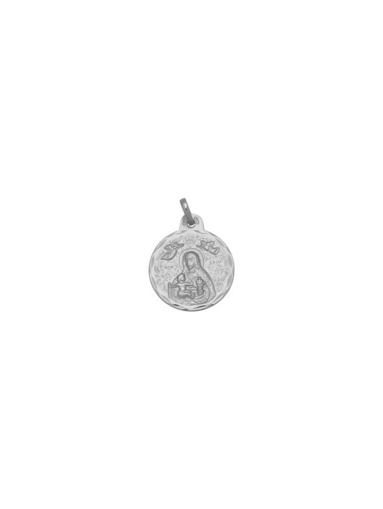 Medalla Redonda de la Virgen de Cinta en Plata de Ley | Joyería Parejo