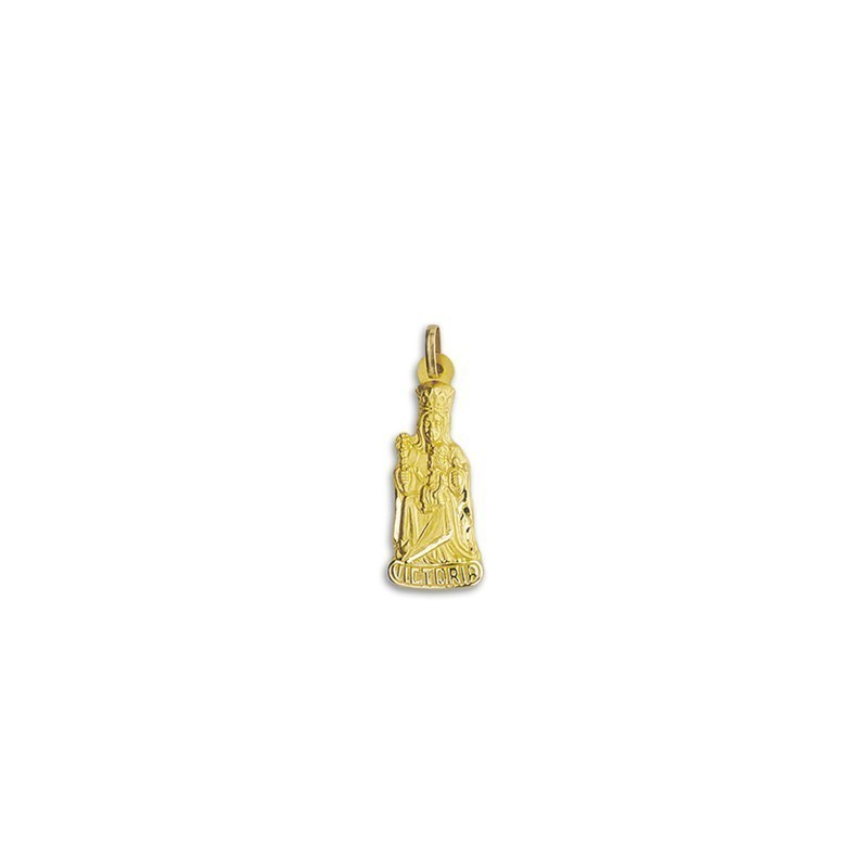 Medalla de la Virgen de la Victoria de Málaga Silueta en Oro 18k