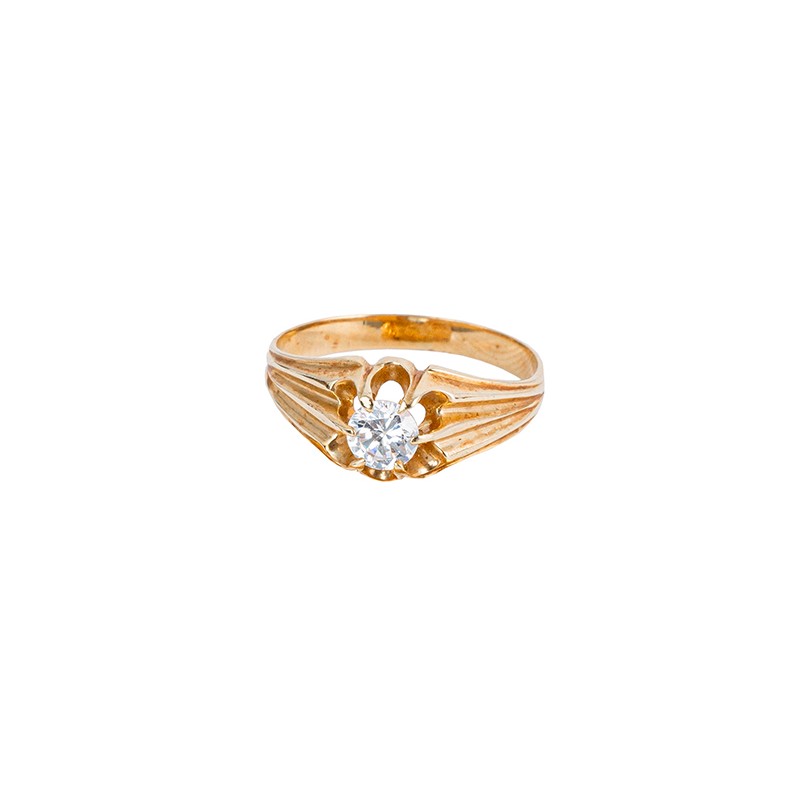 Anillo Solitario Hombre 3002004 Oro 18 K | Joyería Parejo