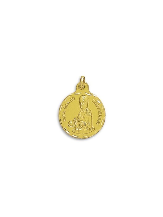 Medalla Virgen Montserrat Oro 18k + Rosa de Oro ✨