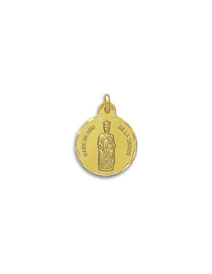 Medalla Virgen Merce Oro 18k Redonda - Compra Online