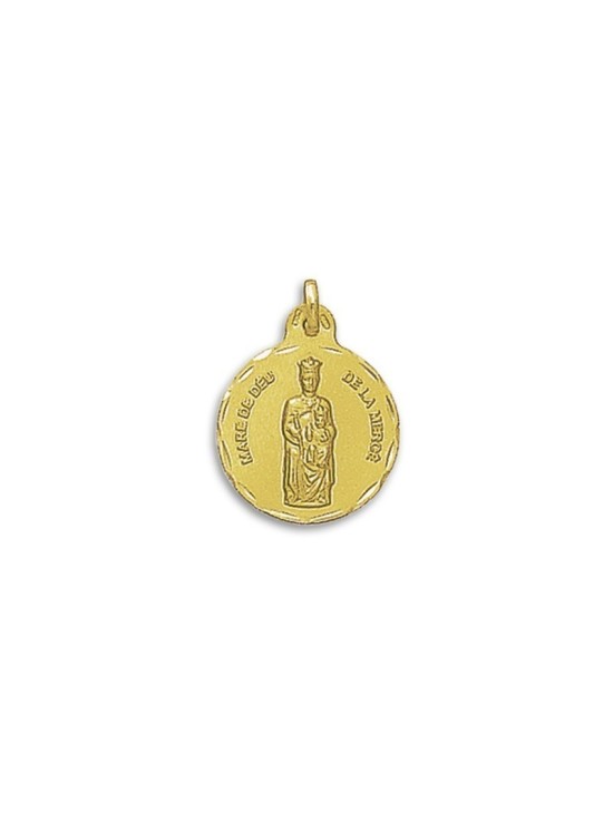 Medalla Virgen Merce Oro 18k Redonda - Compra Online