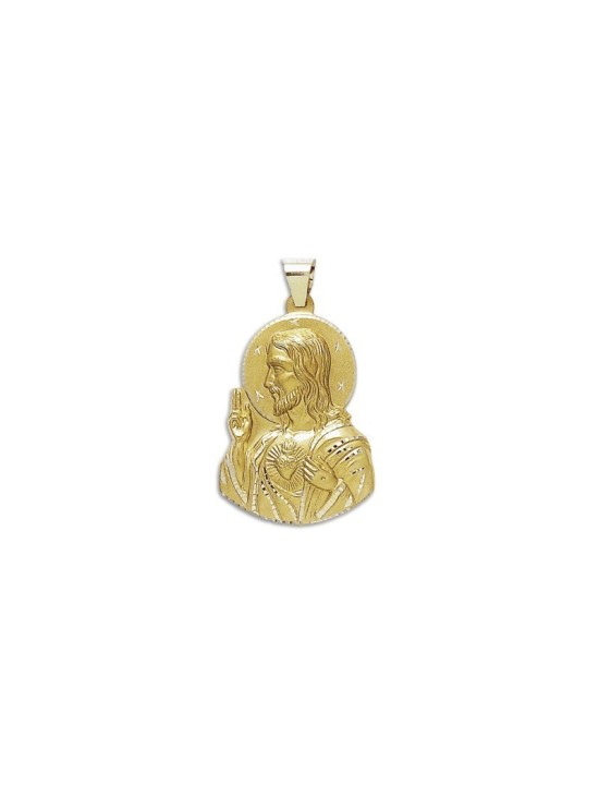 Medalla Sagrado Corazón Oro 18k Silueta - Compra Aquí