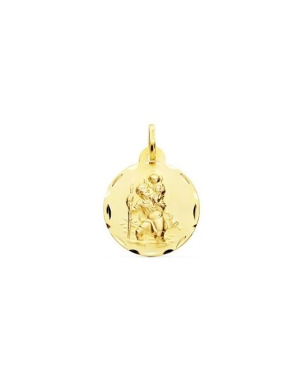 Medalla Redonda San Cristobal Oro 18k - Compra Aquí