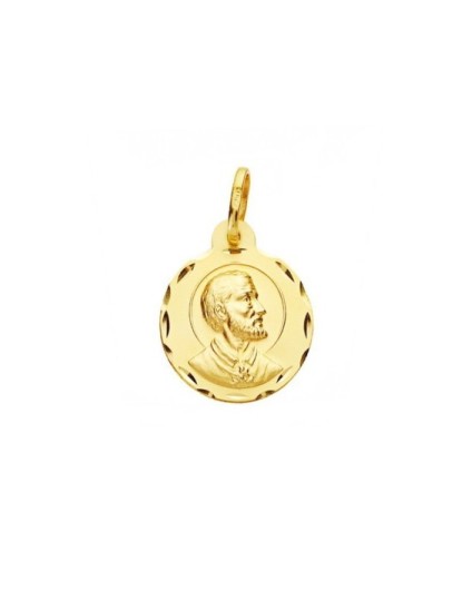 Medalla Redonda San Francisco Javier Oro 18k - Compra Ahora